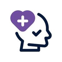 mental health dual tone icon. Sleek and modern icon for websites and mobile apps. vector