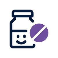 antidepressant dual tone icon. Sleek and modern icon for websites and mobile apps. vector