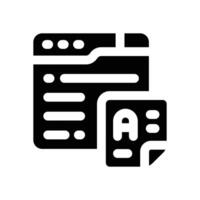 score glyph icon. Strong and solid icon for websites and mobile apps. vector