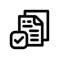 checked line icon. Clean and minimalist icon for websites and mobile apps. vector