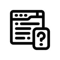 quiz line icon. Clean and minimalist icon for websites and mobile apps. vector