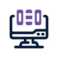 online library dual tone icon. Sleek and modern icon for websites and mobile apps. vector