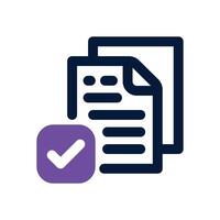 checked dual tone icon. Sleek and modern icon for websites and mobile apps. vector