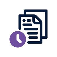time dual tone icon. Sleek and modern icon for websites and mobile apps. vector