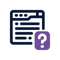 quiz dual tone icon. Sleek and modern icon for websites and mobile apps. vector