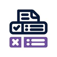 result dual tone icon. Sleek and modern icon for websites and mobile apps. vector
