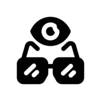 sunglasses glyph icon. Strong and solid icon for websites, mobile interfaces, presentations, and visual branding. High quality and easy to edit. vector