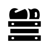 fruit basket glyph icon. Strong and solid icon for websites, mobile interfaces, presentations, and visual branding. High quality and easy to edit. vector