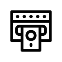 atm line icon. Clean and minimalist icon for websites, mobile apps, presentations, and logos. Fully scalable and customizable for any project. vector