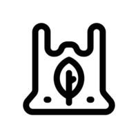 plastic bag line icon. Clean and minimalist icon for websites, mobile apps, presentations, and logos. Fully scalable and customizable for any project. vector