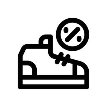 footwear line icon. Clean and minimalist icon for websites, mobile apps, presentations, and logos. Fully scalable and customizable for any project. vector