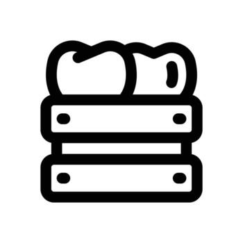 fruit basket line icon. Clean and minimalist icon for websites, mobile apps, presentations, and logos. Fully scalable and customizable for any project. vector