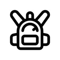 backpack line icon. Clean and minimalist icon for websites, mobile apps, presentations, and logos. Fully scalable and customizable for any project. vector
