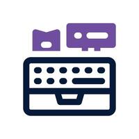 cash register duotone icon. Sleek and modern icon for websites, mobile apps, marketing materials, and corporate design. Fully scalable and ready to use. vector