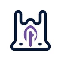 plastic bag duotone icon. Sleek and modern icon for websites, mobile apps, marketing materials, and corporate design. Fully scalable and ready to use. vector