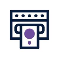 atm duotone icon. Sleek and modern icon for websites, mobile apps, marketing materials, and corporate design. Fully scalable and ready to use. vector