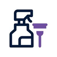 cleaning stuff dual tone icon. Sleek and modern icon for websites and mobile apps. vector