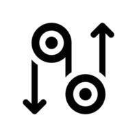 pulley glyph icon. Strong and solid icon for websites and mobile apps. vector