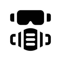 safety glasses glyph icon. Strong and solid icon for websites and mobile apps. vector