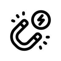 magnet line icon. Clean and minimalist icon for websites and mobile apps. vector