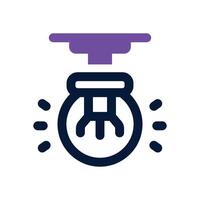 light bulb dual tone icon. Sleek and modern icon for websites and mobile apps. vector