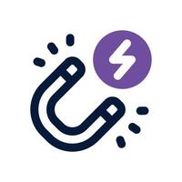 magnet dual tone icon. Sleek and modern icon for websites and mobile apps. vector