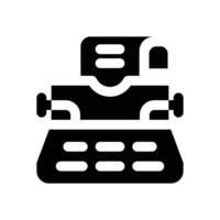 typerwriter glyph icon. Strong and solid icon for websites and mobile apps. vector