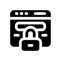 confidentiality glyph icon. Strong and solid icon for websites and mobile apps. vector
