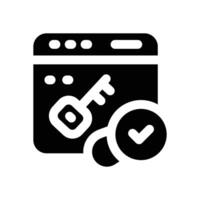 keyword glyph icon. Strong and solid icon for websites and mobile apps. vector