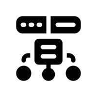 sitemap glyph icon. Strong and solid icon for websites and mobile apps. vector