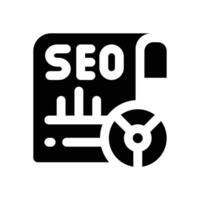 seo report glyph icon. Strong and solid icon for websites and mobile apps. vector