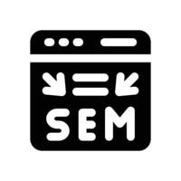 sem glyph icon. Strong and solid icon for websites and mobile apps. vector