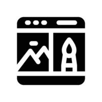 web design glyph icon. Strong and solid icon for websites and mobile apps. vector