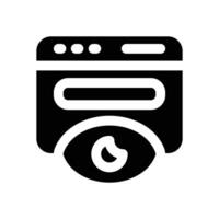 page view glyph icon. Strong and solid icon for websites and mobile apps. vector