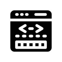 meta description glyph icon. Strong and solid icon for websites and mobile apps. vector