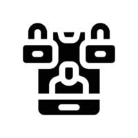 user protection glyph icon. Strong and solid icon for websites and mobile apps. vector