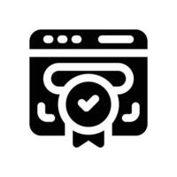 page quality glyph icon. Strong and solid icon for websites and mobile apps. vector