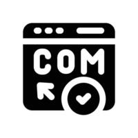 domain name glyph icon. Strong and solid icon for websites, mobile interfaces, presentations, and visual branding. High quality and easy to edit. vector
