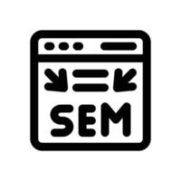 sem line icon. Clean and minimalist icon for websites and mobile apps. vector