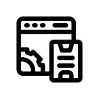 web optimization line icon. Clean and minimalist icon for websites and mobile apps. vector