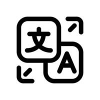 translation line icon. Clean and minimalist icon for websites and mobile apps. vector