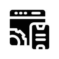 web optimization glyph icon. Strong and solid icon for websites, mobile interfaces, presentations, and visual branding. High quality and easy to edit. vector