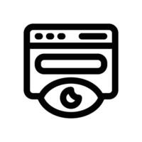 page view line icon. Clean and minimalist icon for websites, mobile apps, presentations, and logos. Fully scalable and customizable for any project. vector