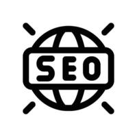 global seo line icon. Clean and minimalist icon for websites, mobile apps, presentations, and logos. Fully scalable and customizable for any project. vector