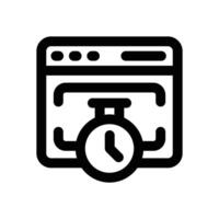 website speed line icon. Clean and minimalist icon for websites, mobile apps, presentations, and logos. Fully scalable and customizable for any project. vector