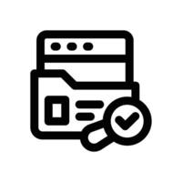search file line icon. Clean and minimalist icon for websites, mobile apps, presentations, and logos. Fully scalable and customizable for any project. vector
