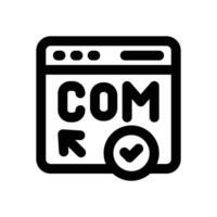 domain name line icon. Clean and minimalist icon for websites, mobile apps, presentations, and logos. Fully scalable and customizable for any project. vector