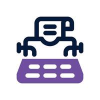 typerwriter duotone icon. Sleek and modern icon for websites, mobile apps, marketing materials, and corporate design. Fully scalable and ready to use. vector
