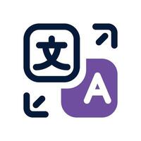 translation duotone icon. Sleek and modern icon for websites, mobile apps, marketing materials, and corporate design. Fully scalable and ready to use. vector