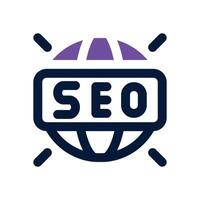 global seo duotone icon. Sleek and modern icon for websites, mobile apps, marketing materials, and corporate design. Fully scalable and ready to use. vector